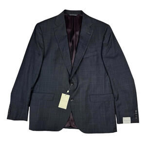 Jack Victor Esprit CT Wool Blazer Jacket Windowpane Grey Size 44 R US